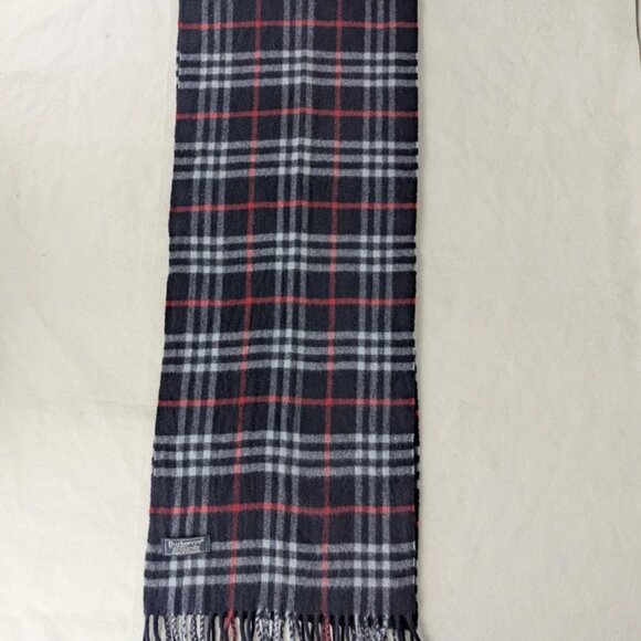 Authentic Burberry's of London Scarf Blue Unisex 100% Cashmere – Used – Winter - Picture 4 of 7